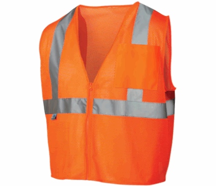 Safety Vest - Class 2 - Hi-Viz Orange (Large)